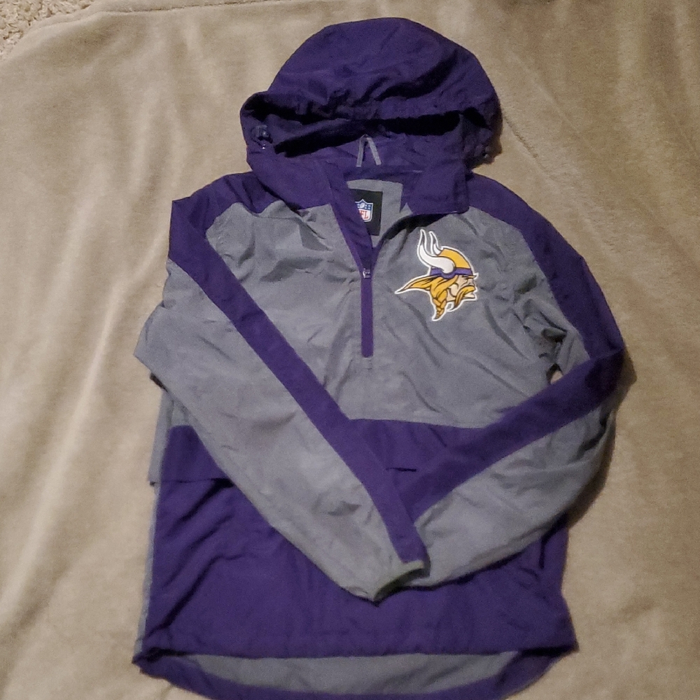 NFL Purple and Gray Hooded Jacket